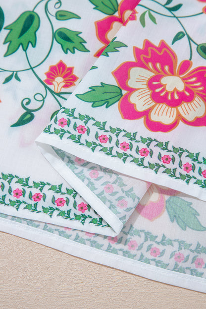 floral 3/4 sleeve maxi dress