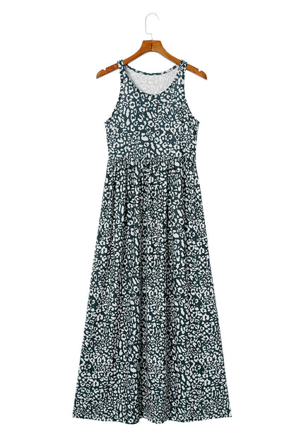 Boho Print Halterneck Sleeveless Dress
