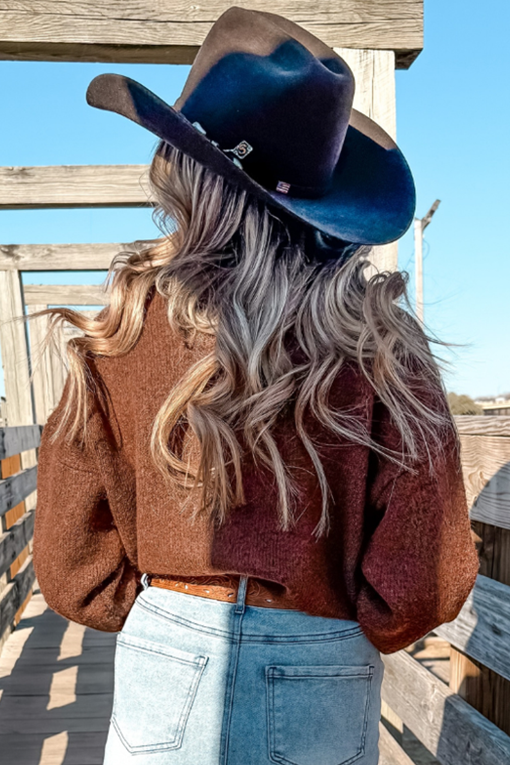 western graphic sweater