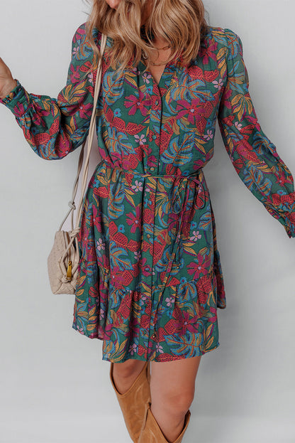 floral shirt dress