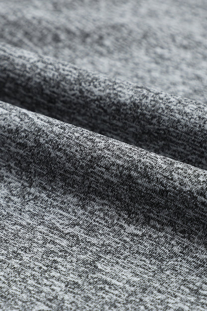 Gray Drawstring Elastic Waistband Pocketed Joggers