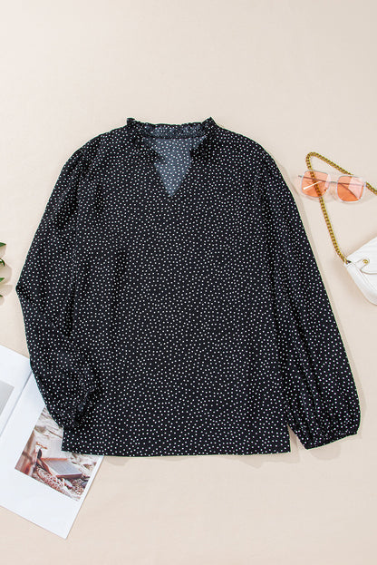 plus size spotty top