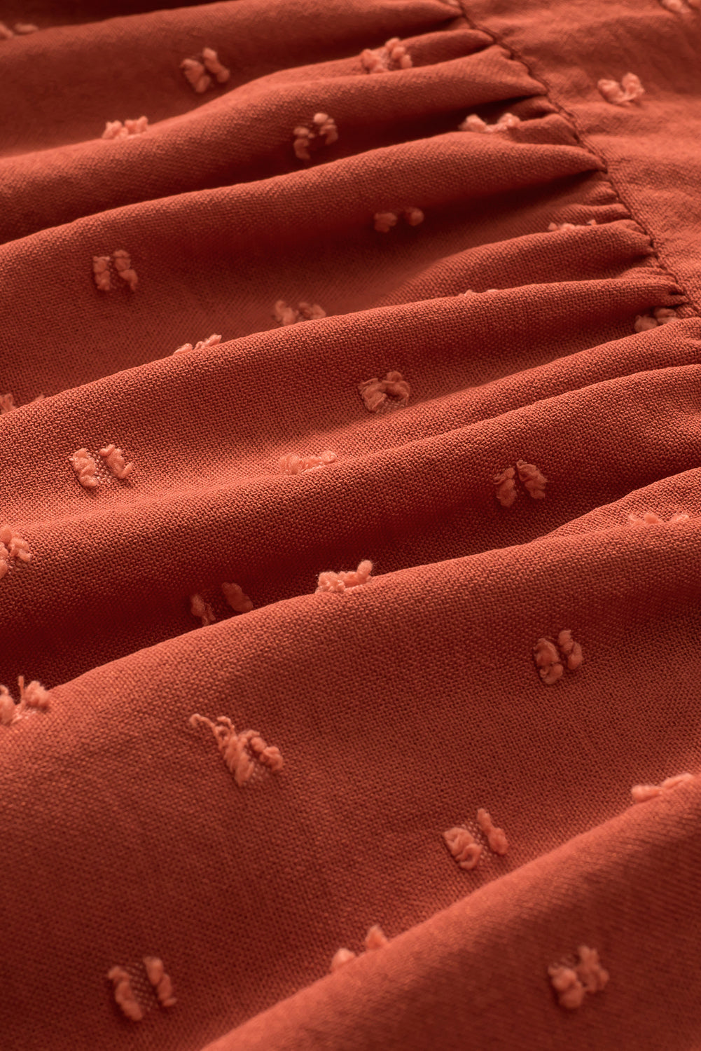 Golden Sparks Plus Size Swiss Dot V Neck Wrap Tie Side Blouse