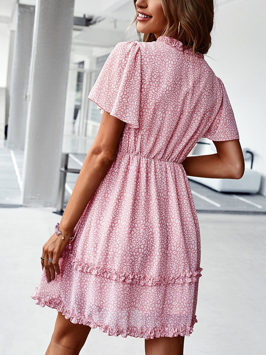 Mini Dresses - Temperament Commuting Floral Sexy Mini Dress - MsDressly