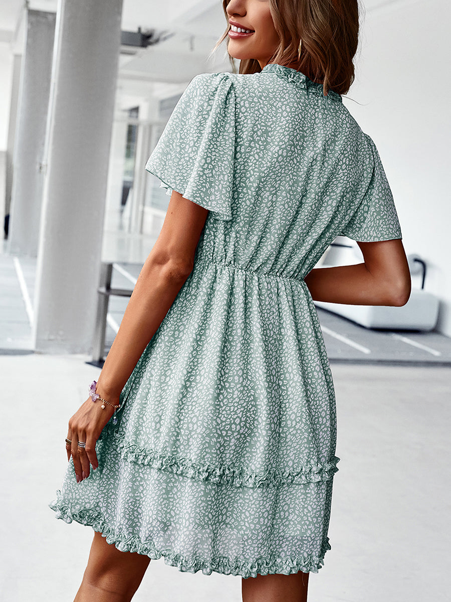 Mini Dresses - Temperament Commuting Floral Sexy Mini Dress - MsDressly