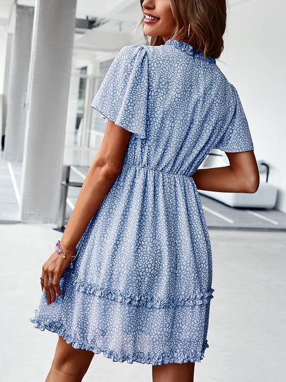 Mini Dresses - Temperament Commuting Floral Sexy Mini Dress - MsDressly