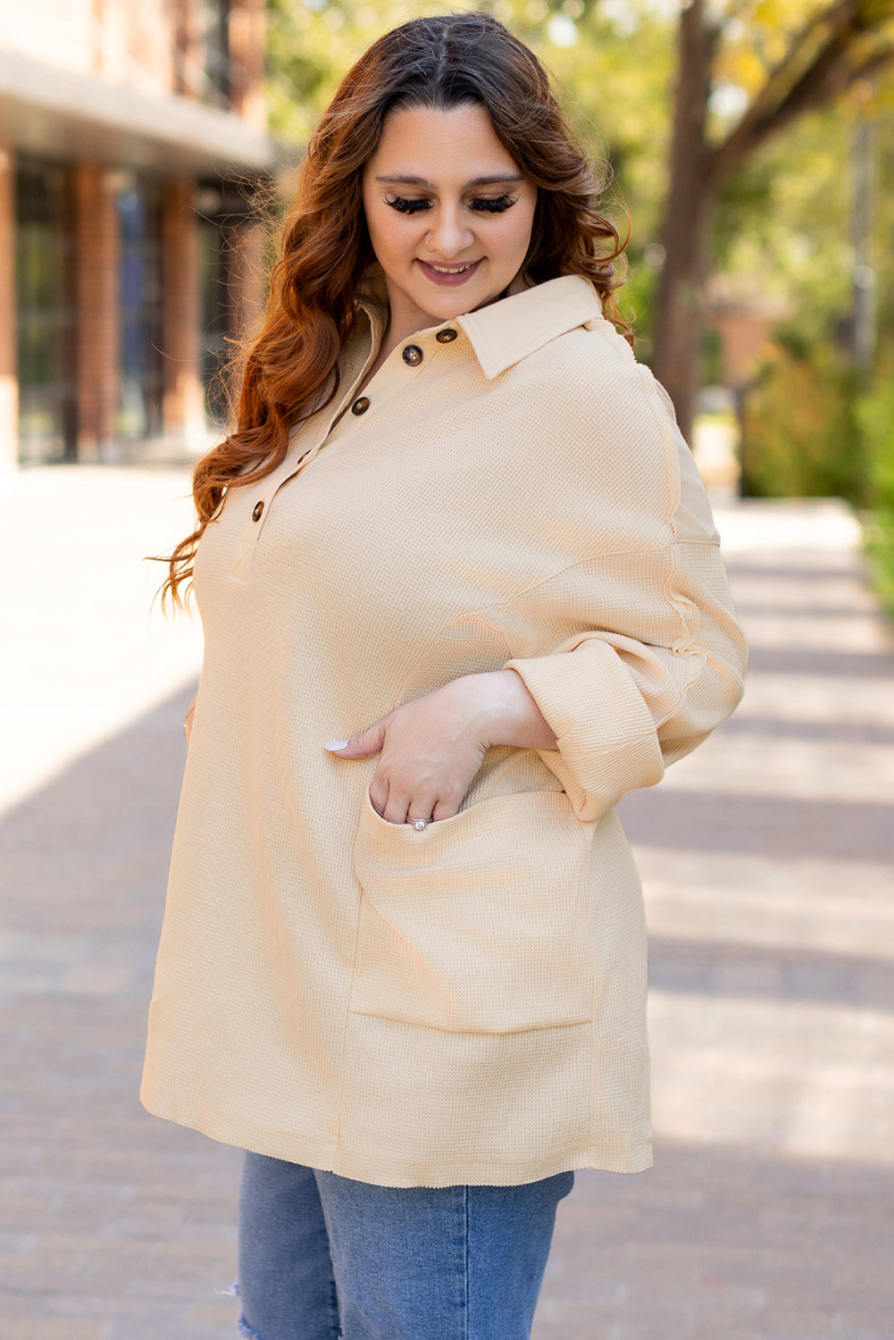 plus size henley top