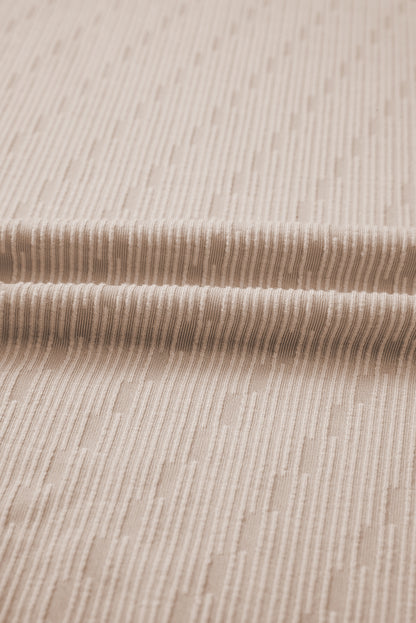 textured long sleeve top