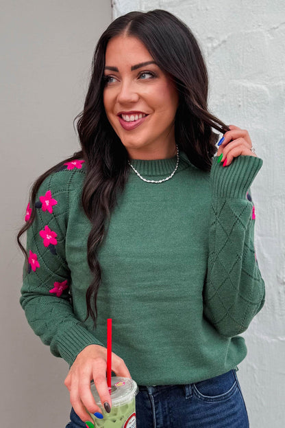 Evergreen Hazel Floral Embroidered Sweater