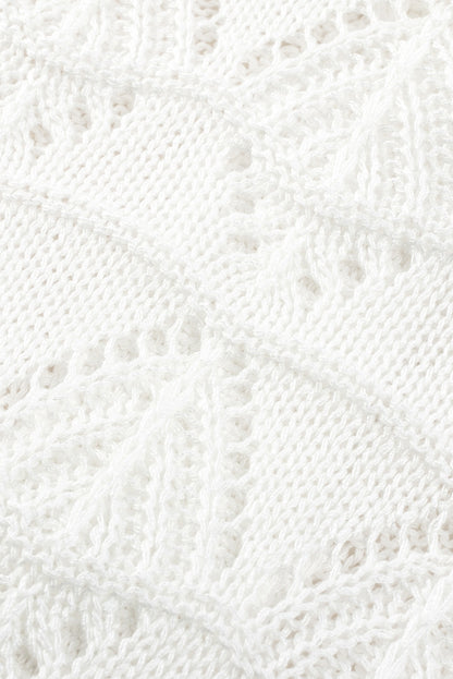 white crochet cardigan
