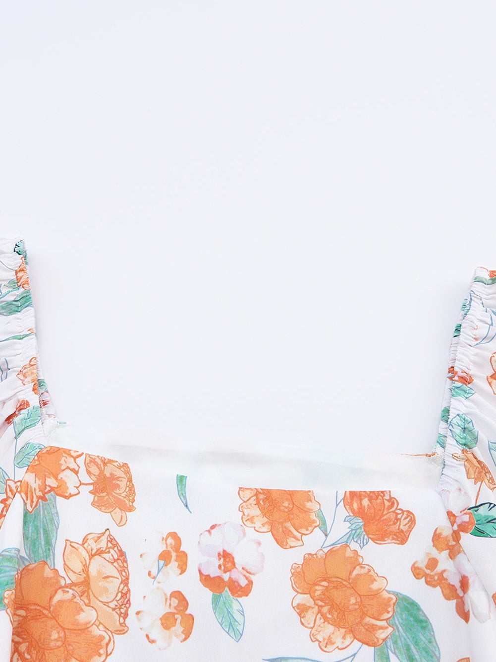 Bold Orange Floral Shift Dress for Plus Size Women