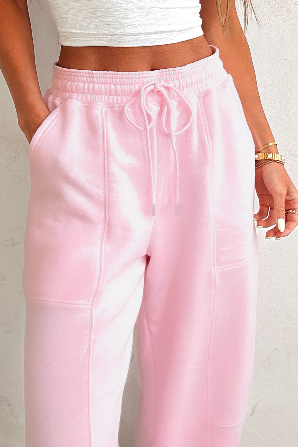 light pink jogger pants