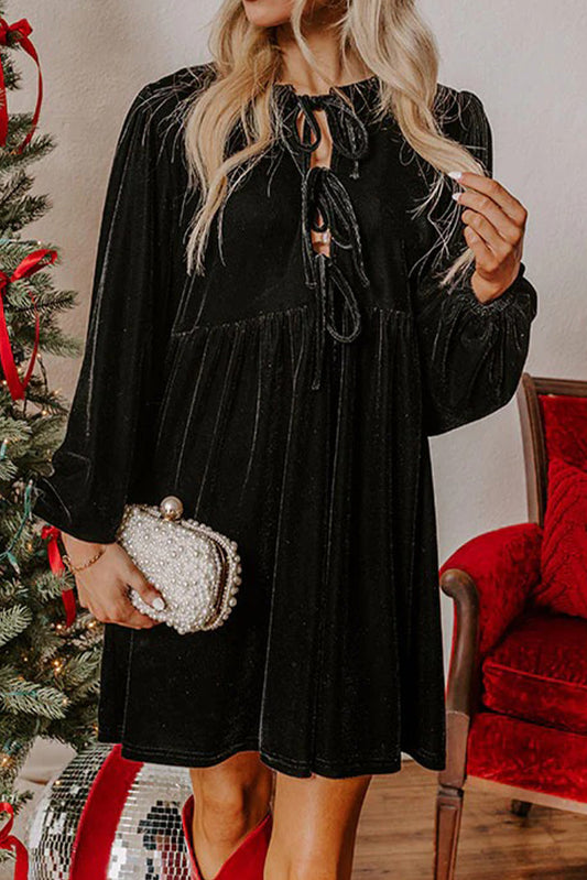 velvet mini dress