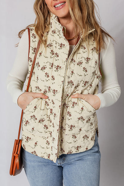 floral print vest