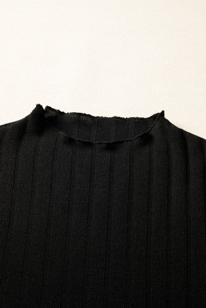 ribbed knit mini dress