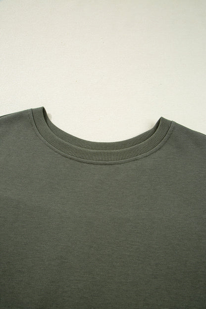 plaid patchwork sweatshirt