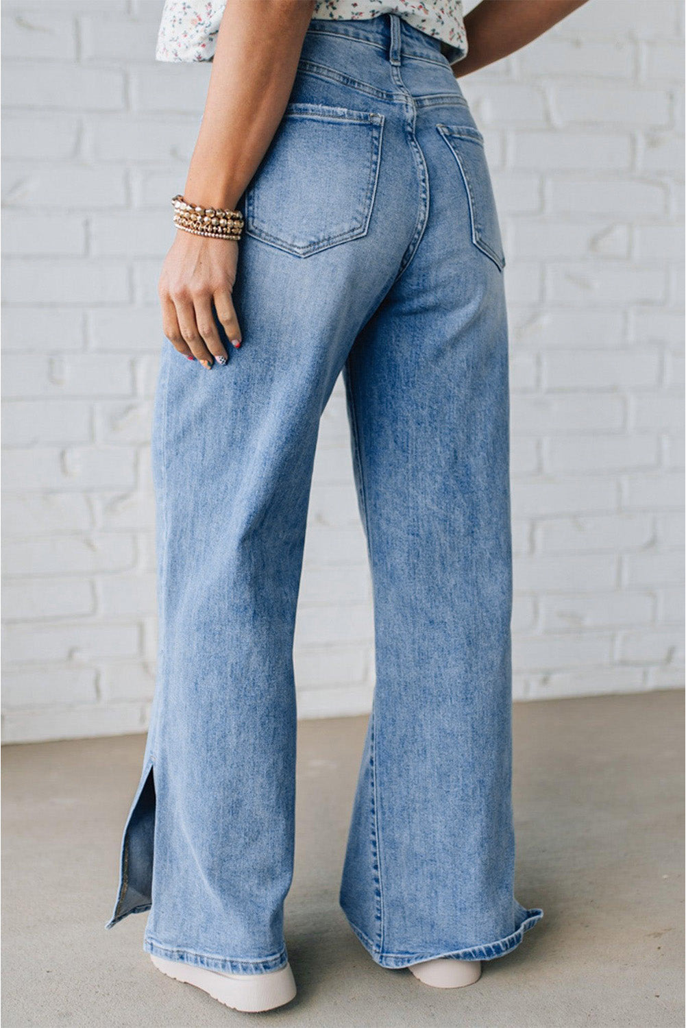 slit leg jeans