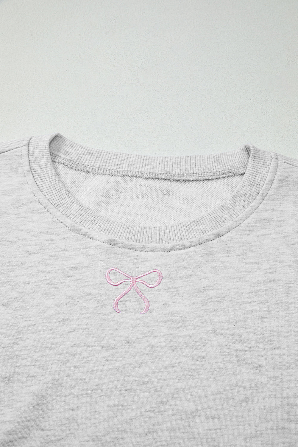 bow embroidered 2pcs set