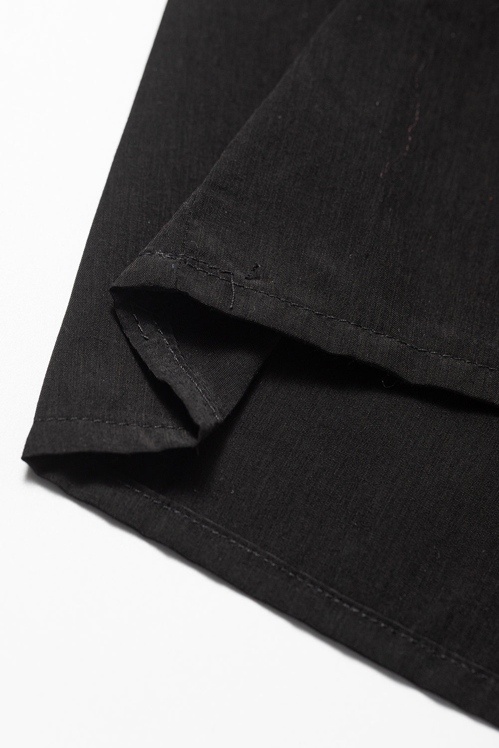 Curvy Black Swing Dress with Half Puff Sleeves