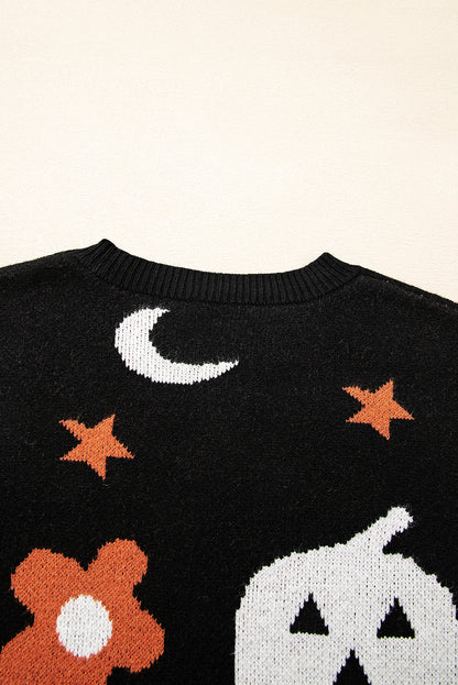 black halloween sweater