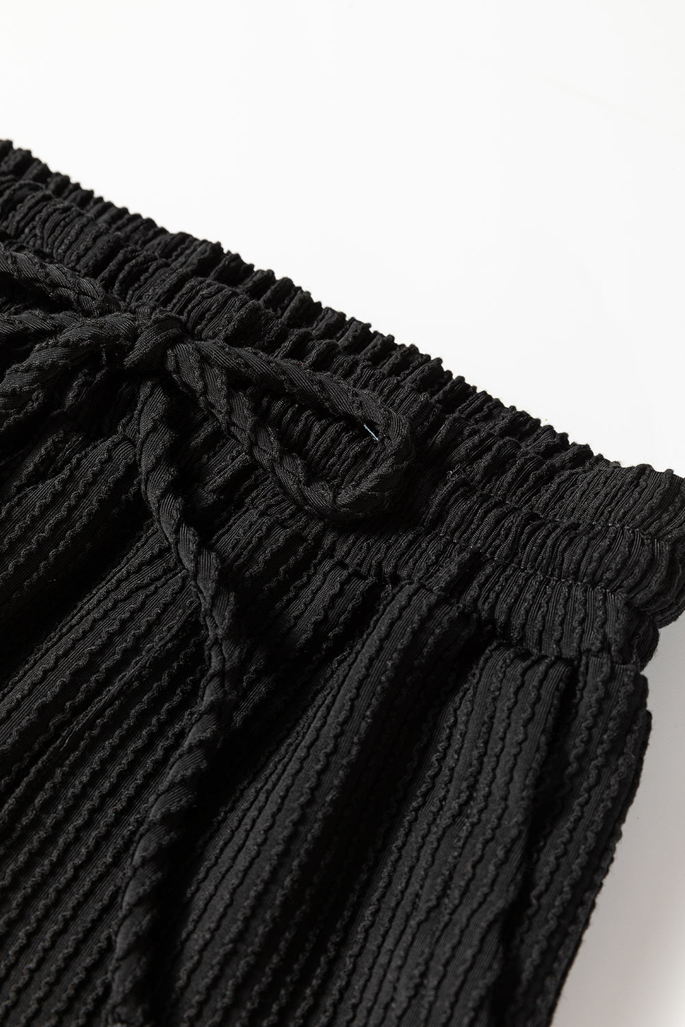 Black JOLLY Corded Long Sleeve Top and Pockets Pants Set