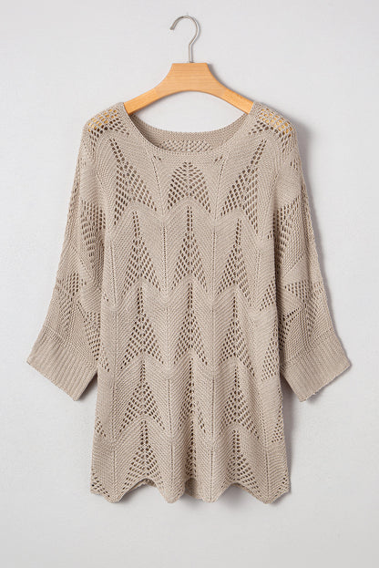 crochet hollow out sweater