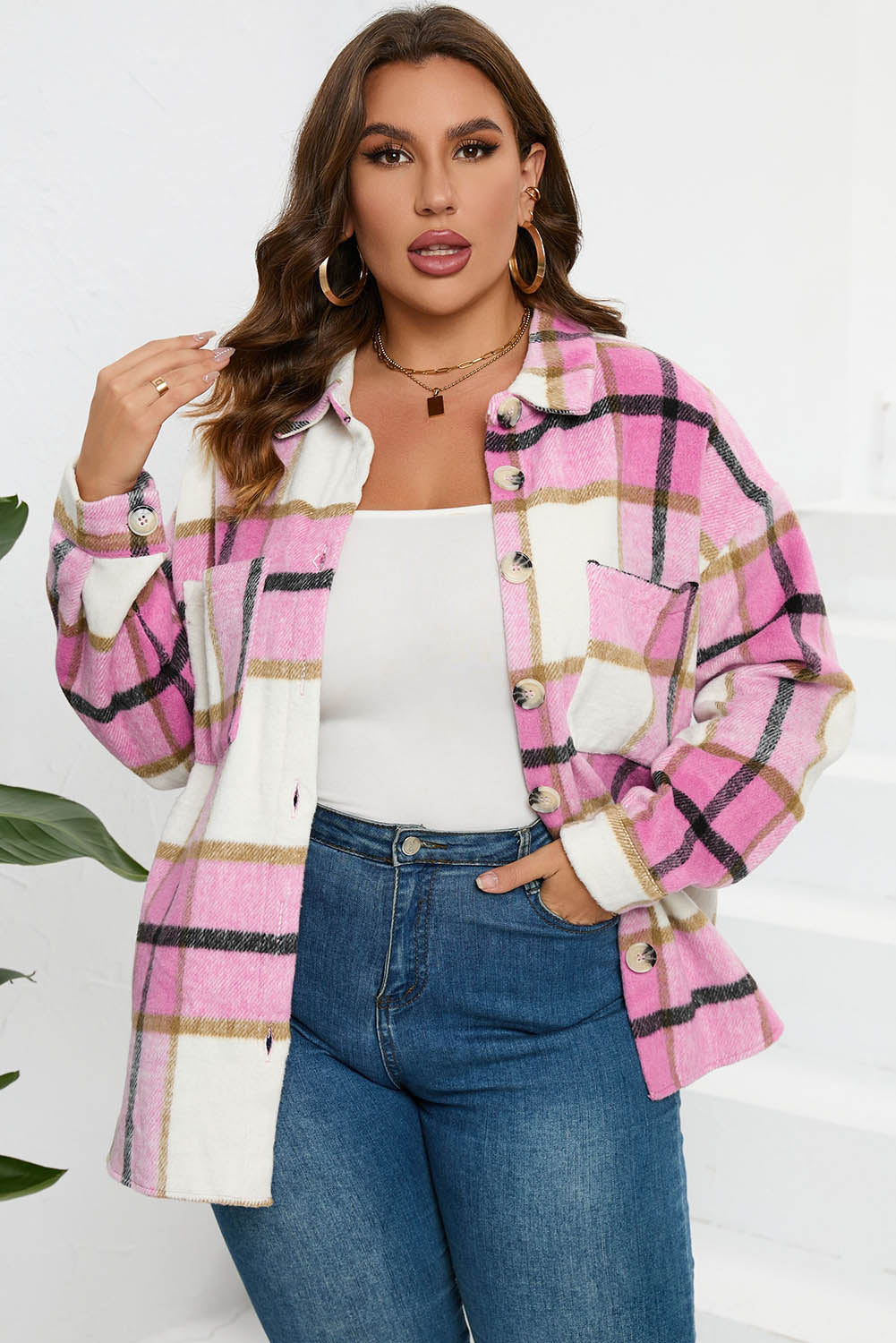 pink plaid jacket