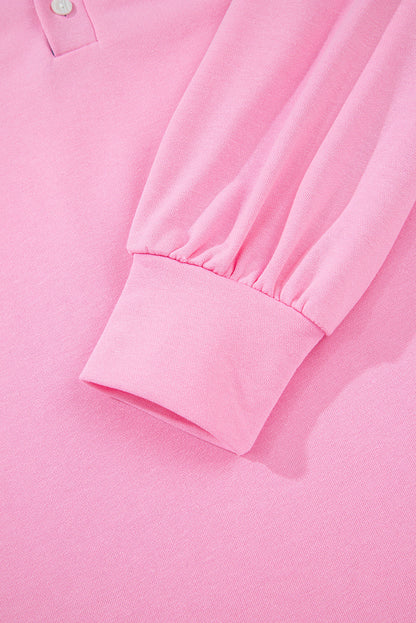 button collar sweatshirt