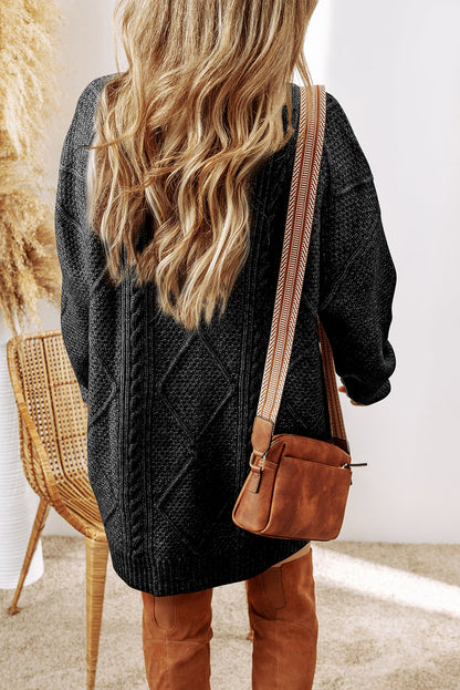 black knit dress