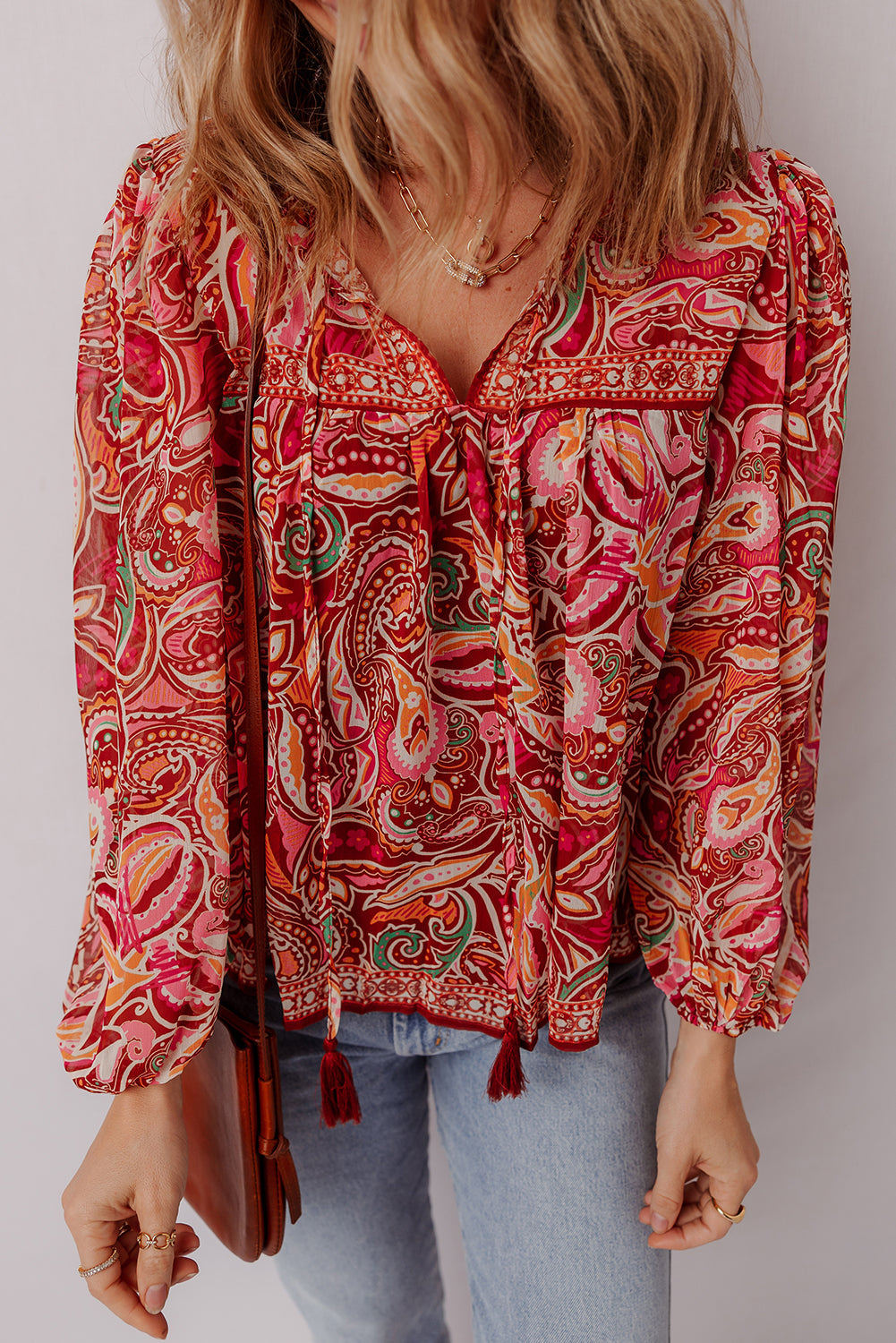 paisley print blouse