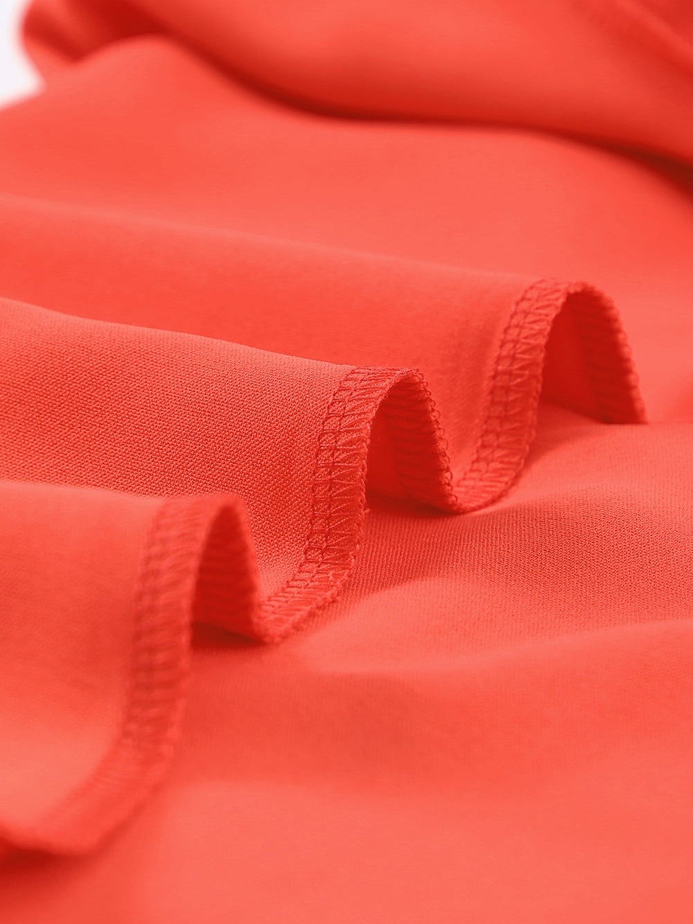 Fiery Crimson V Neck Blouse with Flare Sleeves