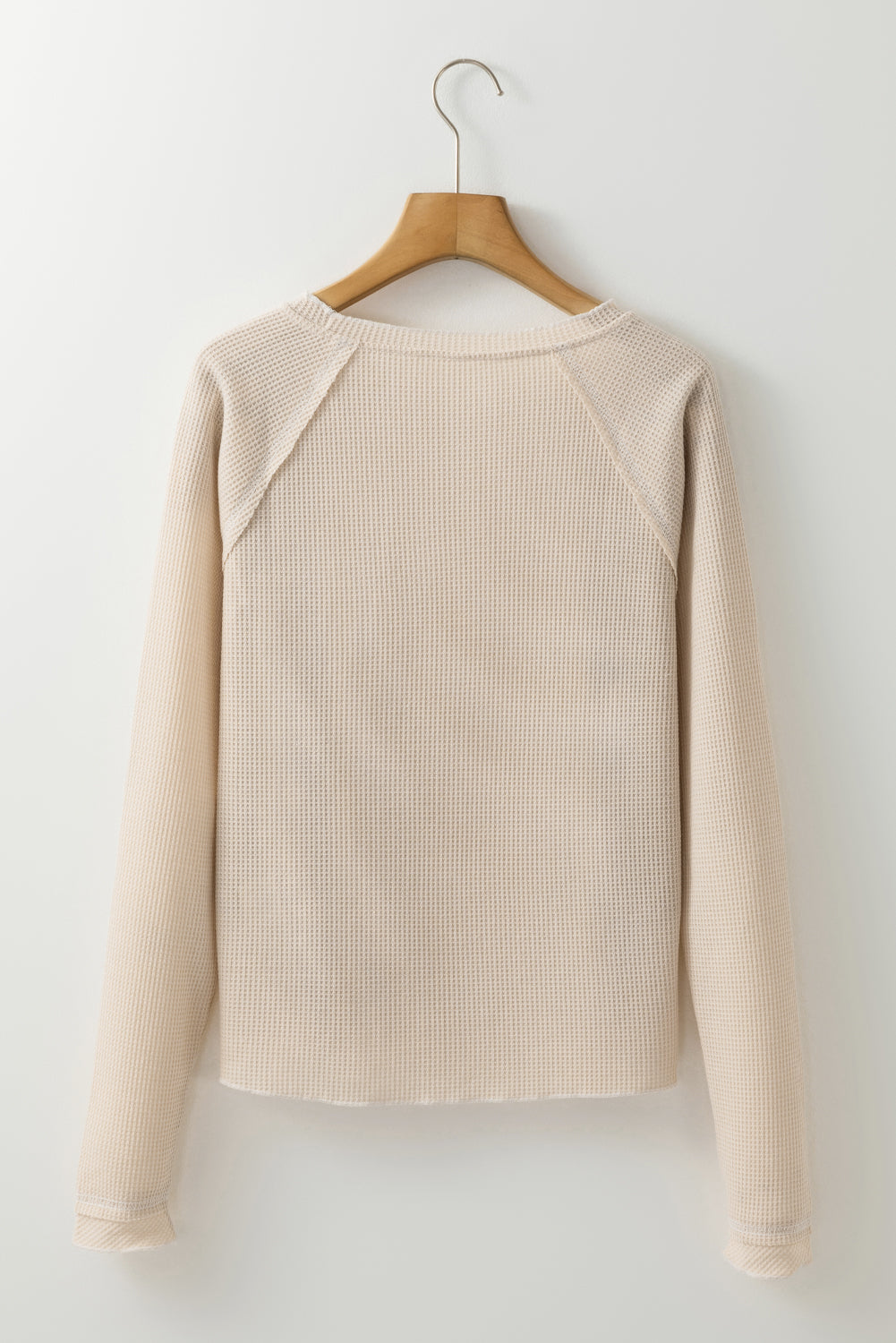 textured knit long sleeve top