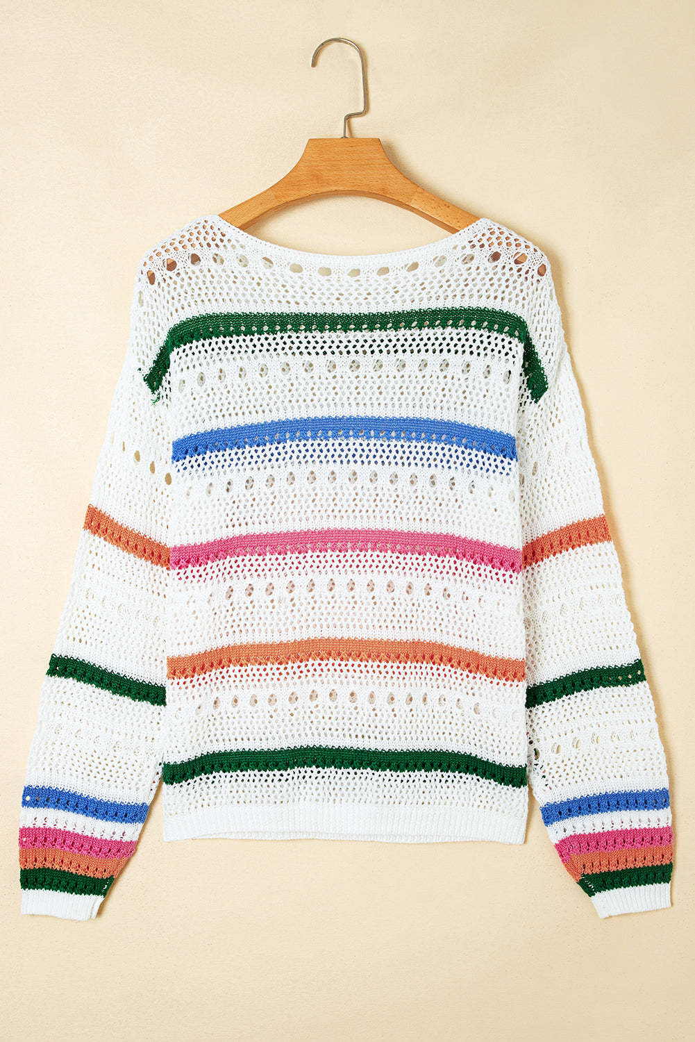 pointelle knit sweater