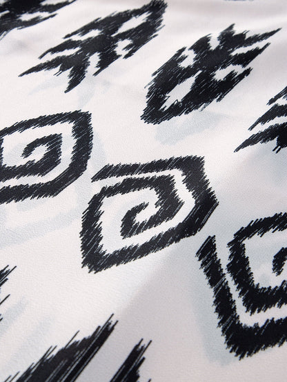 Cowgirl Chic Black Aztec Western Print Halter Maxi Dress