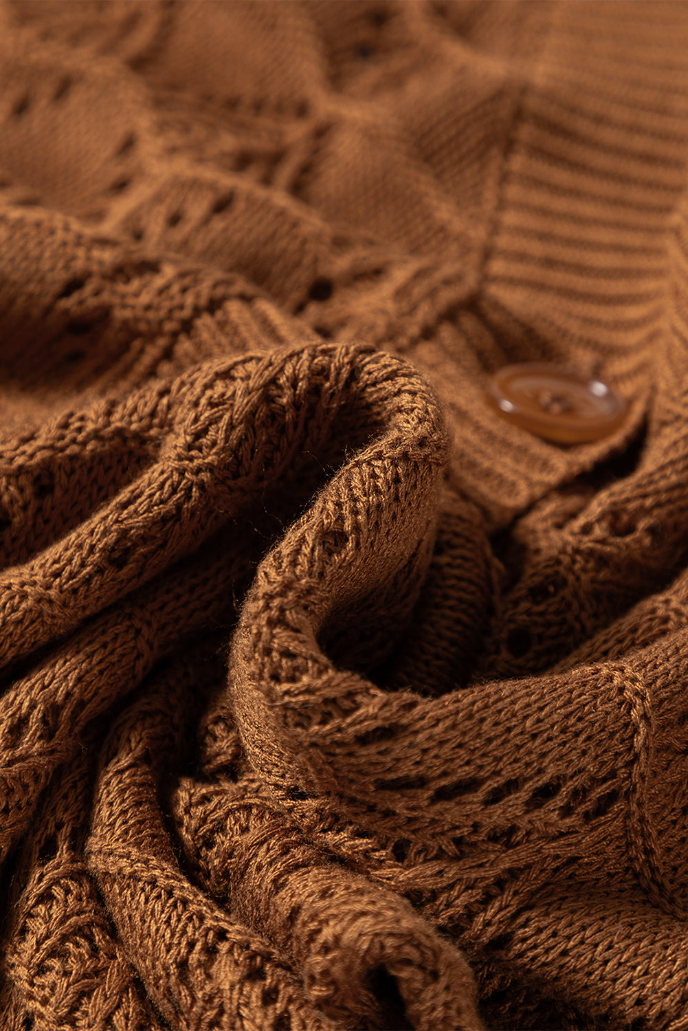 brown crochet cardigan