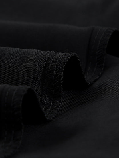 Elegant Floral Embroidered Black Top