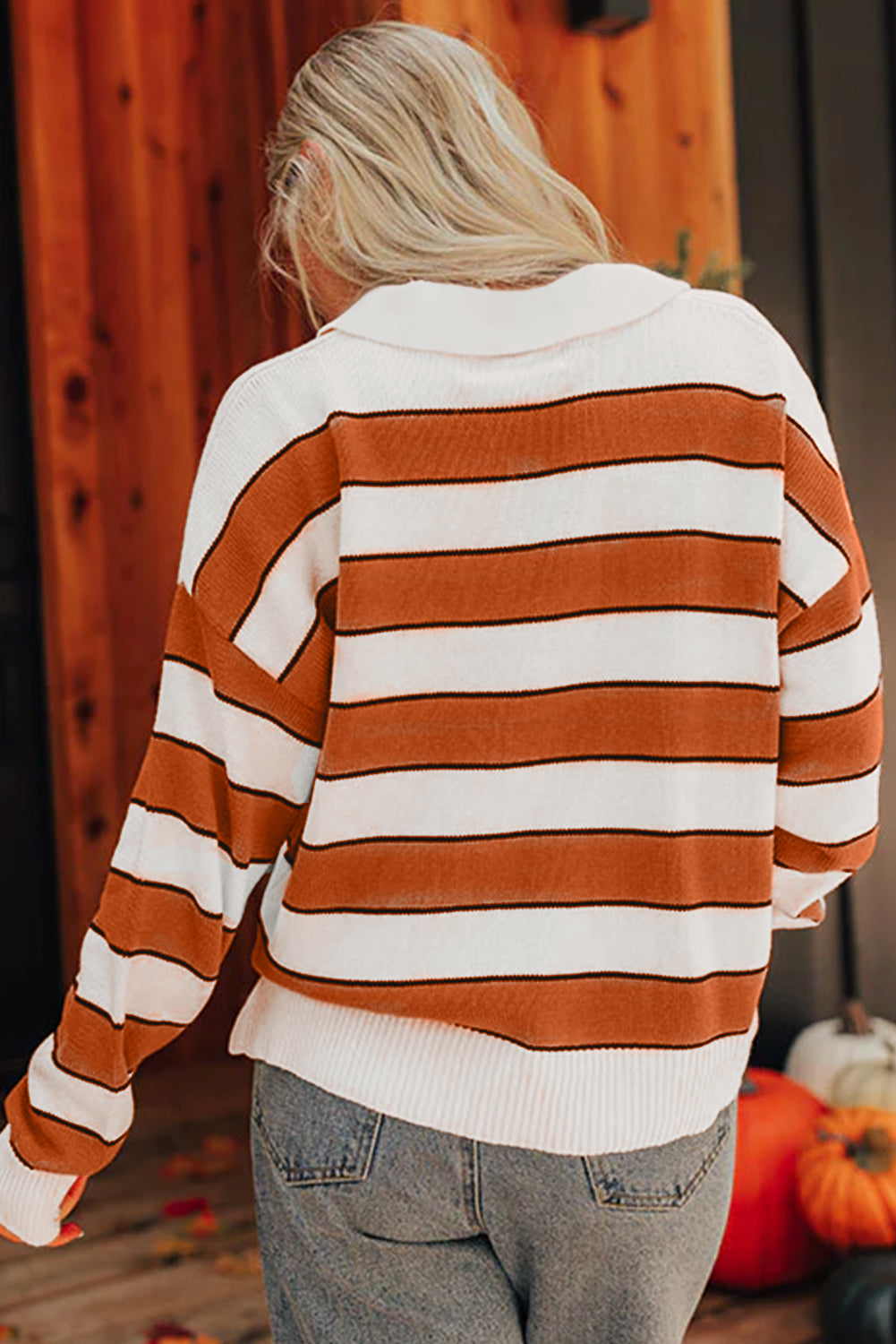 brown stripe sweater