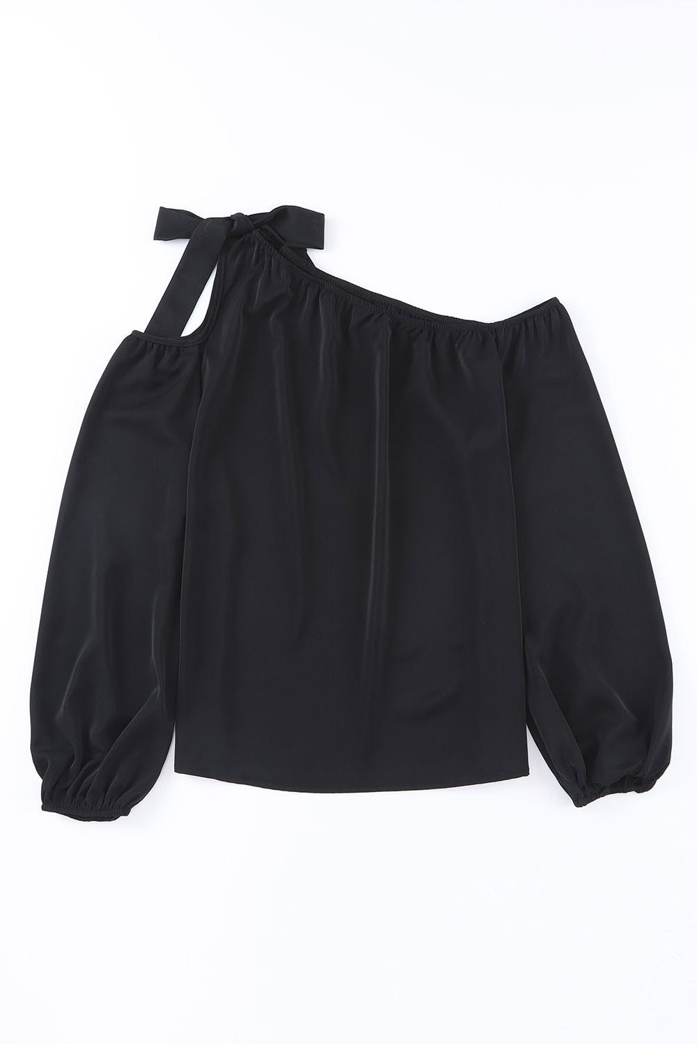 Chiffon Temperament Off Shoulder Tie Loose Blouse