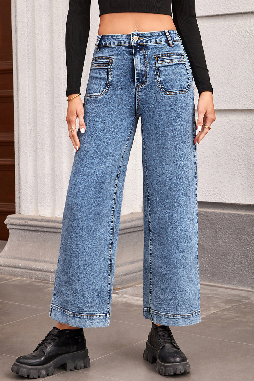 straight leg loose jeans