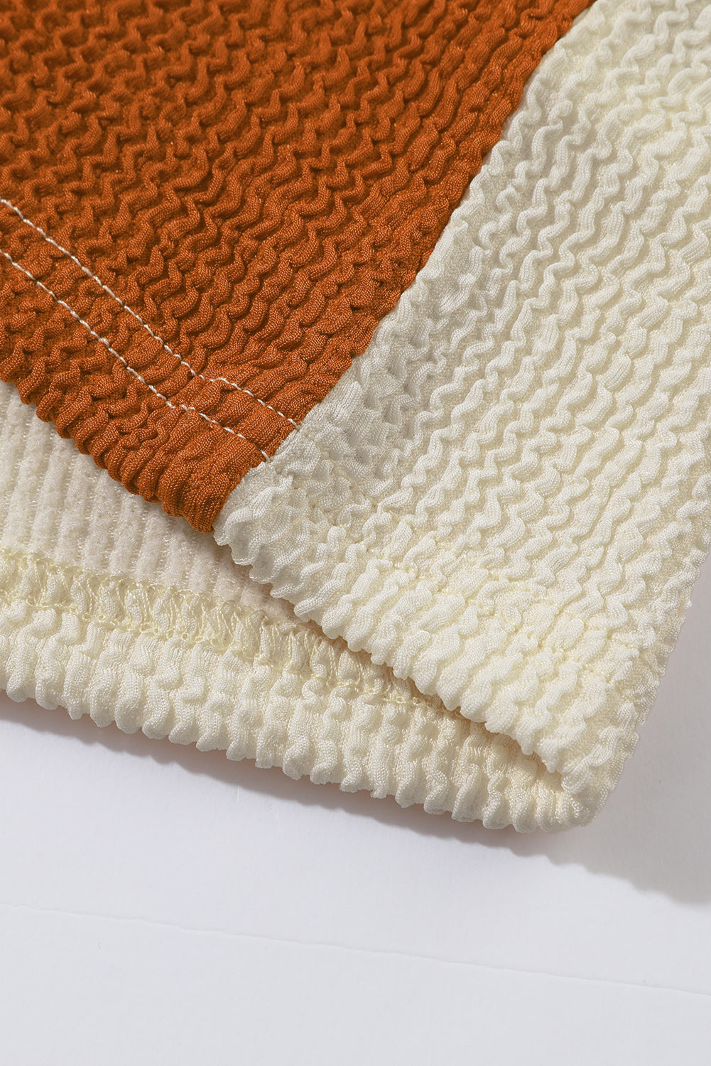 Khaki Ribbed Leopard Print Plus Size Bubble Sleeve Top