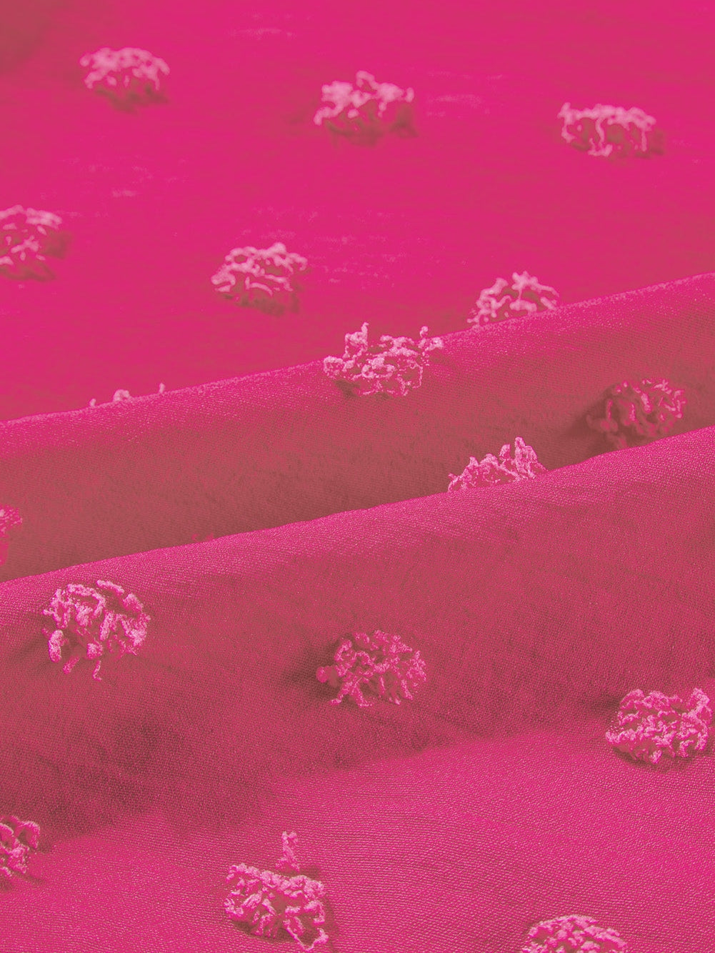 Strawberry Pink Jacquard Ruffle Sleeve Plus Size Mini Dress