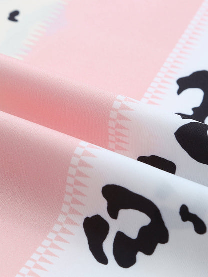 Casual And Trendy Slim Halter Print Set