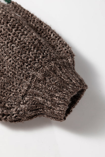 color block patchwork sweater