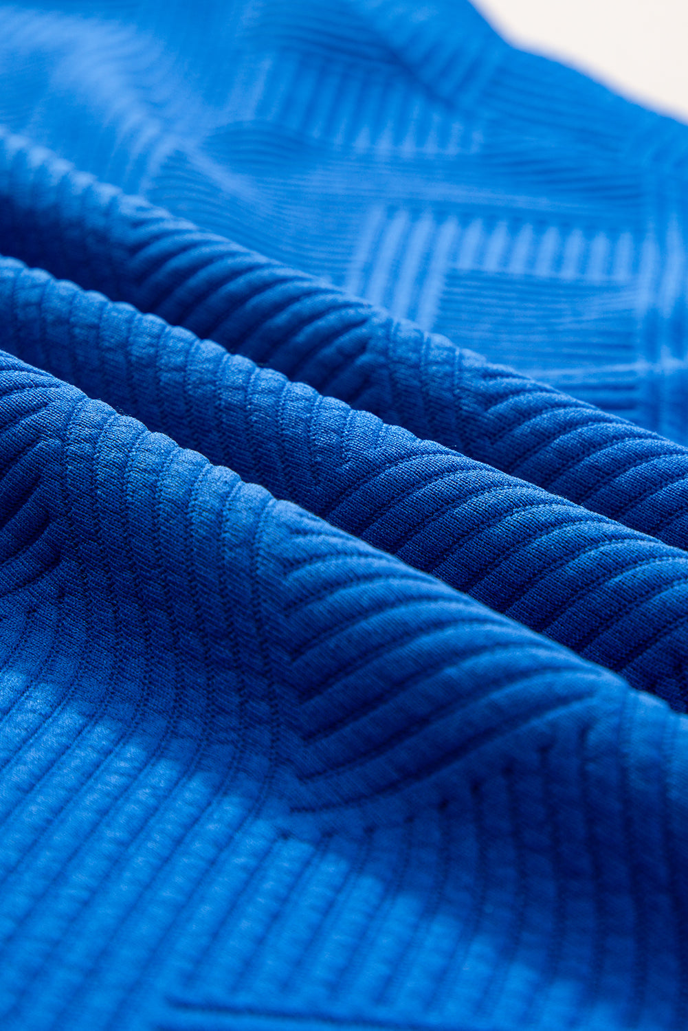 Stylish Dark Blue Textured Plus Size Lounge Set