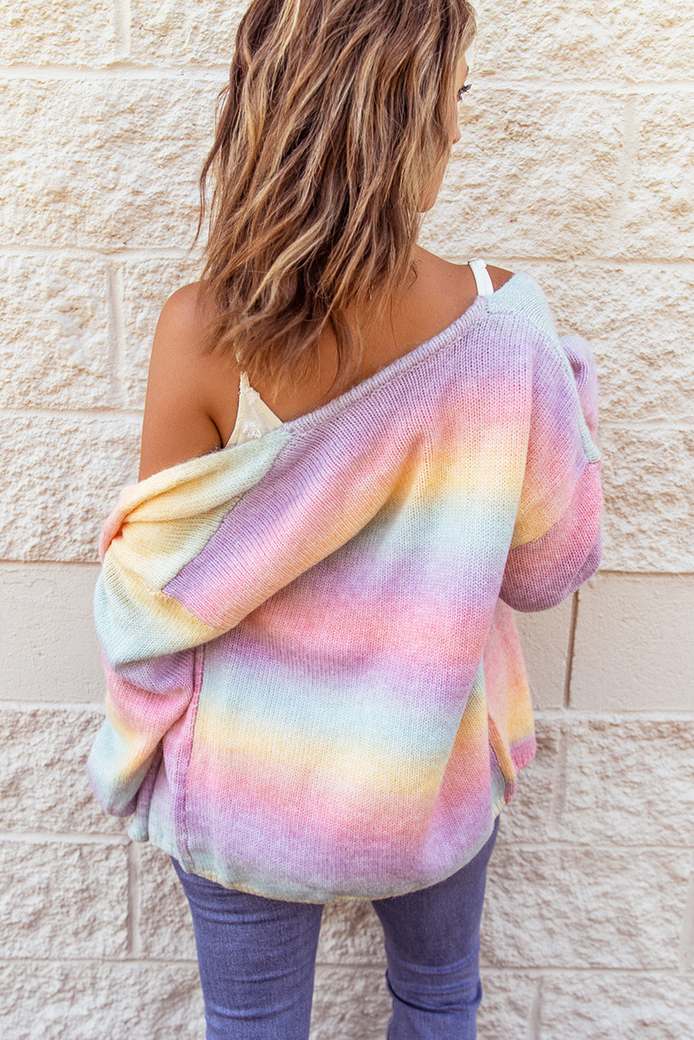 Glowing Multicolour Tie-Dye Oversized Cardigan