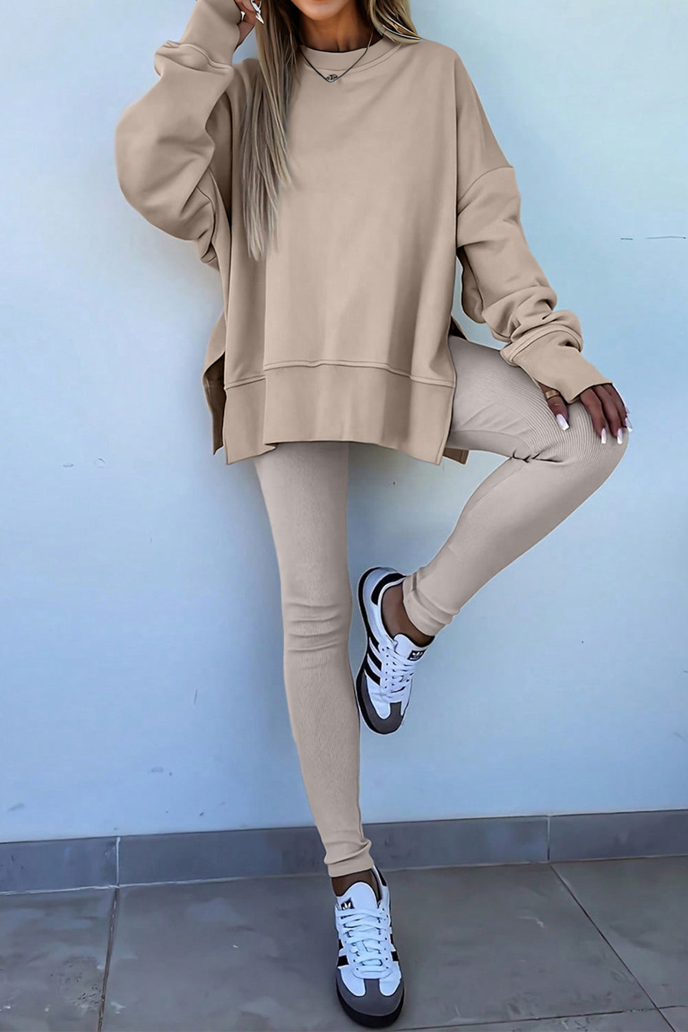 oversize sweatshirt leggings set
