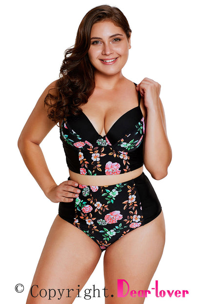 Floral Enchantment Push Up Bikini Set