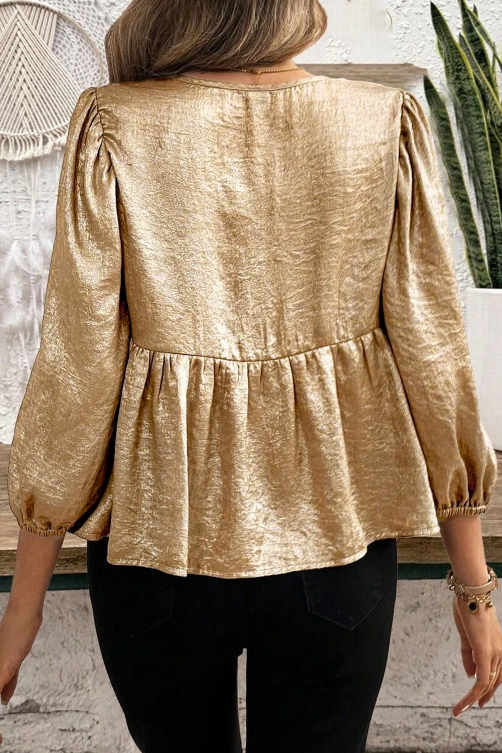 Ruffle Hem Blouse