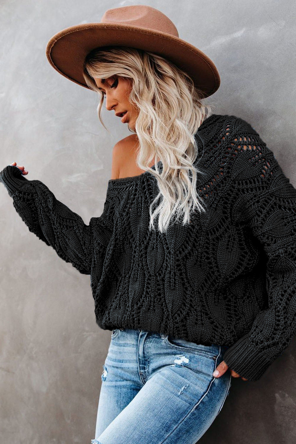 hollow out sweater