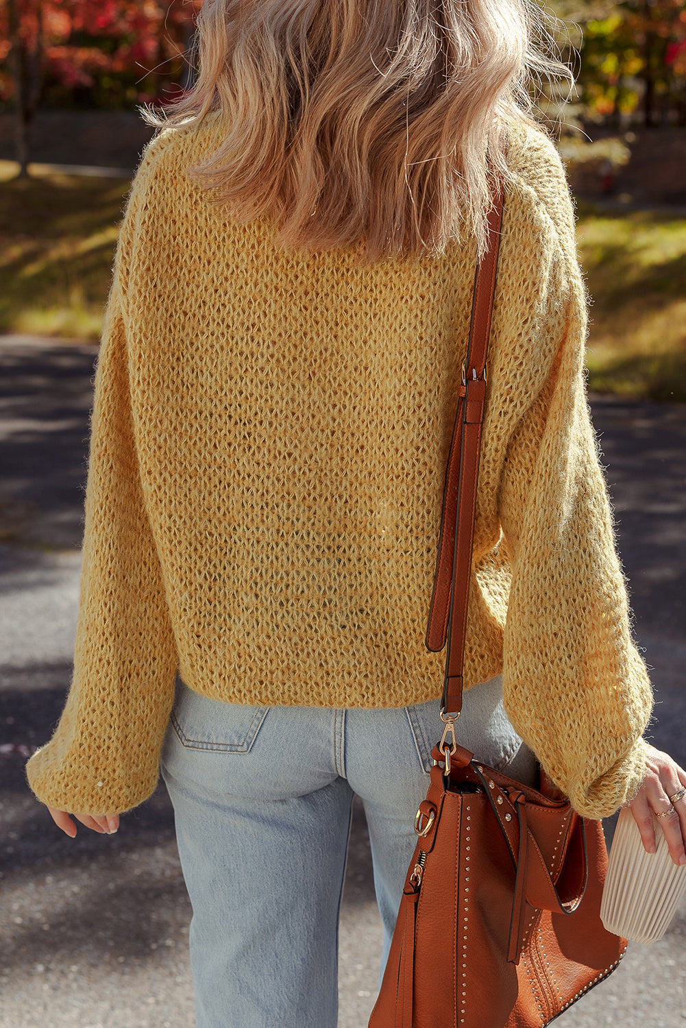 lantern sleeve cardigan